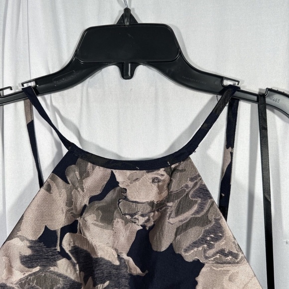 NWT XSCAPE [ 12 ] Satin Halter Neck Fit & Flare Floral Print Mini Dress‎ - Picture 10 of 14